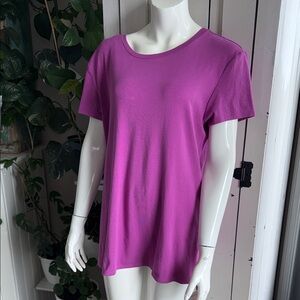 United Colors Of Benetton Short-Sleeve Crewneck Tee - Magenta XL NWOT